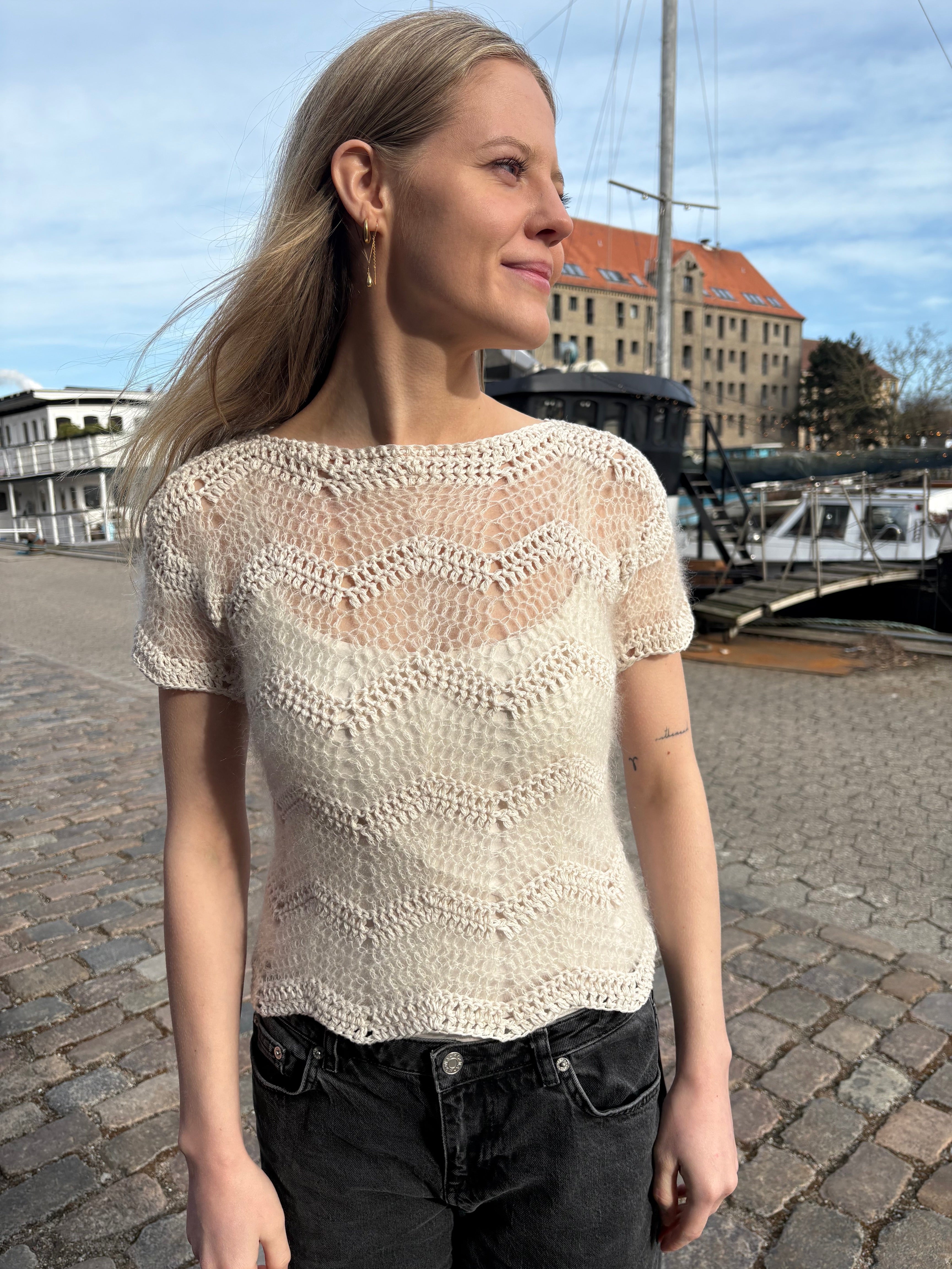 Zigzag T-shirt - Hekkliuppskrift